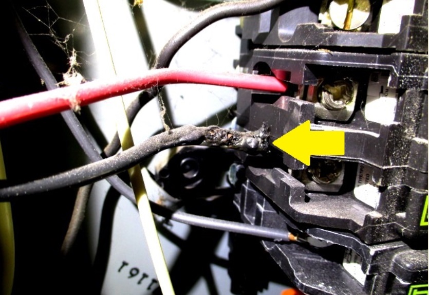Melted Insulation on Conductor - FIRE CAN START THIS WAY